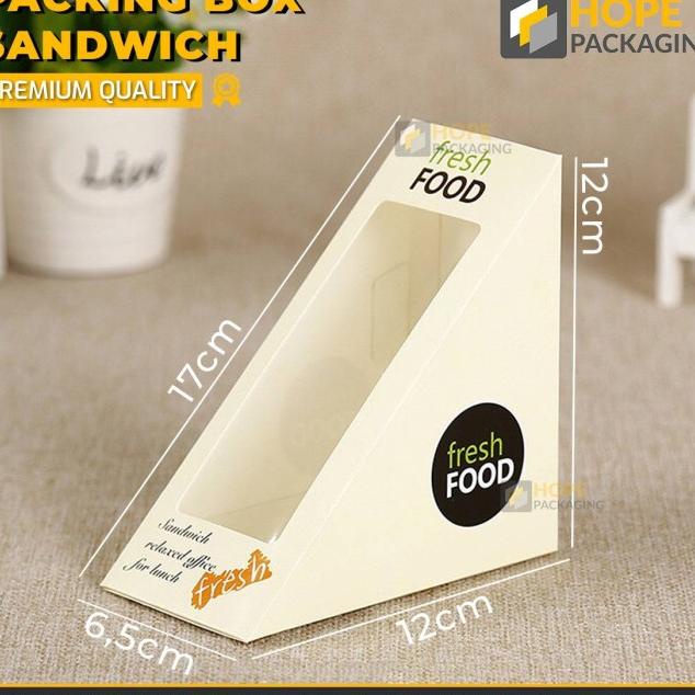 Jual [5 Pcs] Kotak Sandwich Box Packing Sandwich Paper Craft Roti Tawar ...