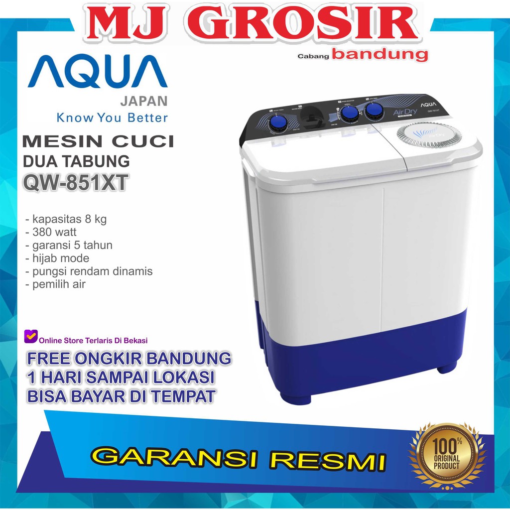 Jual Mesin Cuci Aqua Japan Qw Xt Kg Tabung Xt Kg Hijab Series Shopee Indonesia