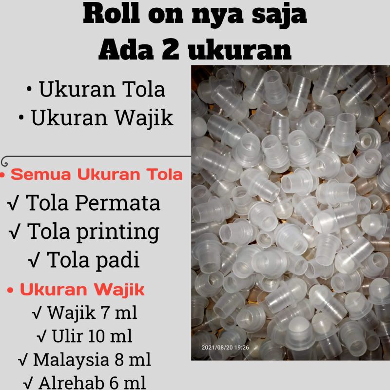 Jual Kepala Roll On Untuk Botol Tola Padi Tola Printing Tola Permata