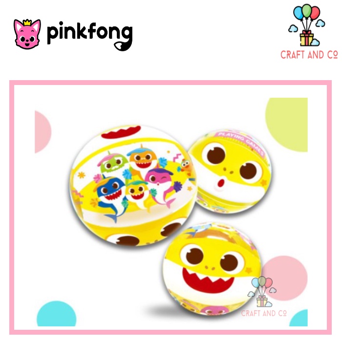 Jual Pinkfong Baby Shark Beach Ball / Bola Pantai Babyshark Ori Korea ...