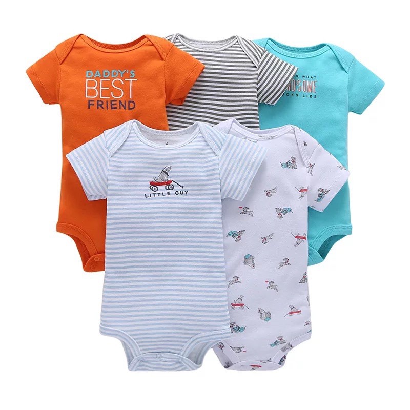 Jual baju bayi carter 5in1 set jumper bayi perempuan/ baju kodok