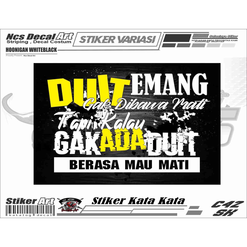 Jual Stiker Mobil Variasi Kaca Bodi Samping Kata Kata Truk Canter Pick Up Keren Stiker Kata Kata 9135