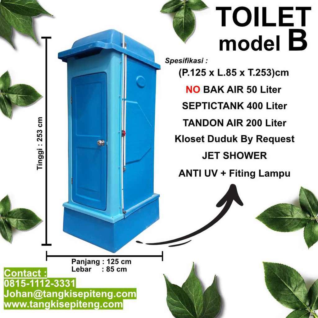 Jual TOILET PORTABLE - TOILET FIBERGLASS - TOILET CONTAINER Type B ...