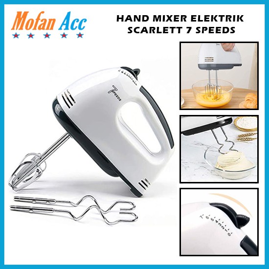 Jual Hand Mixer Elektrik Scarlett He 133 Pengaduk Adonan Roti Kue 7