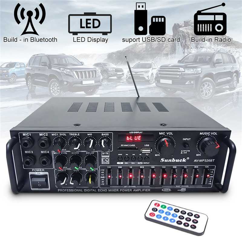 Jual Sunbuck Audio Amplifier Hifi Stereo EQ Bluetooth Karaoke FM 2000W