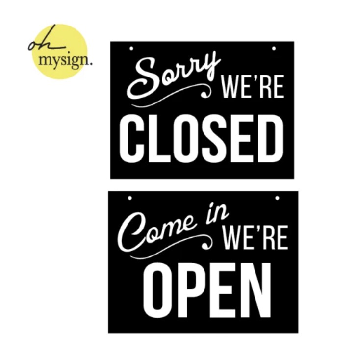 Jual SIGN ACRYLIC OPEN CLOSED PRINTED / SIGNAGE AKRILIK / PAPAN ACRYLIC ...