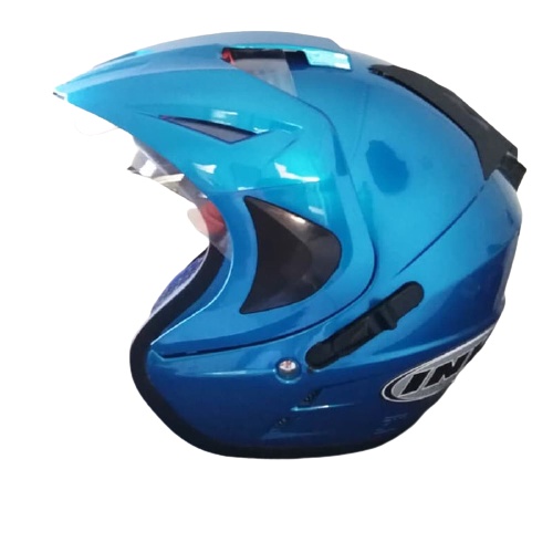 Jual HELM BASIC INK REPLIKA TYPE T1 WARNA BLUE S DOUBLE VISOR GOOD ...