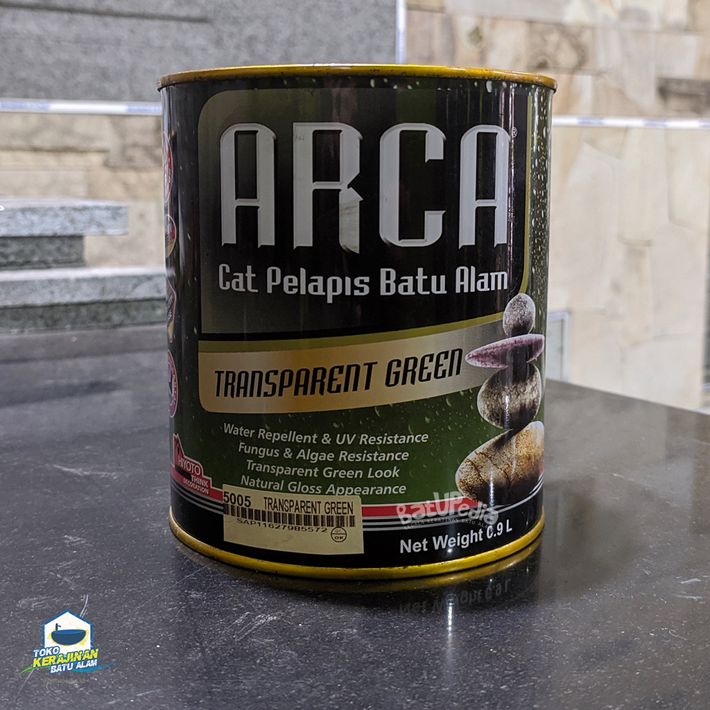 Jual ARCA Coating Cat Pelapis Batu Alam - TRANSPARENT GREEN | Shopee ...