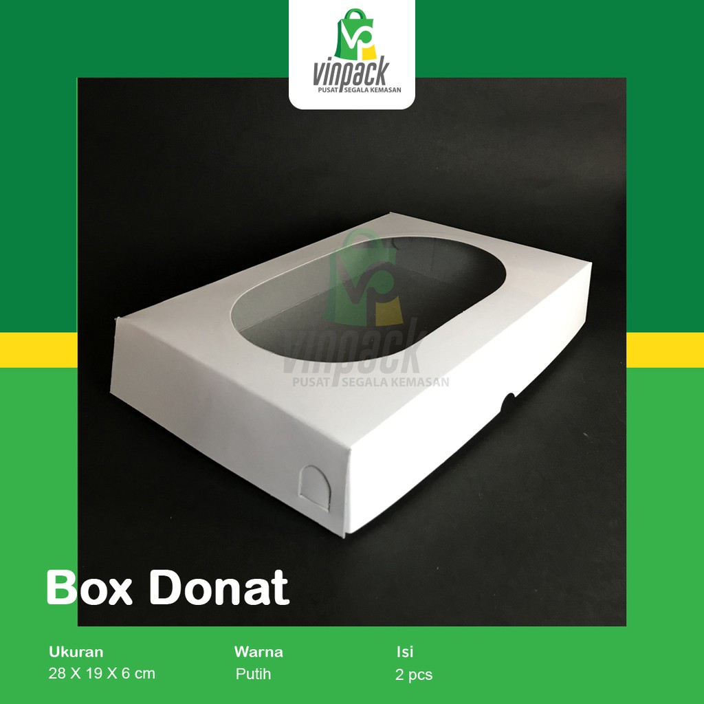 Jual Dus Putih Bermika Box Kotak Roti Donut Brownies Kardus