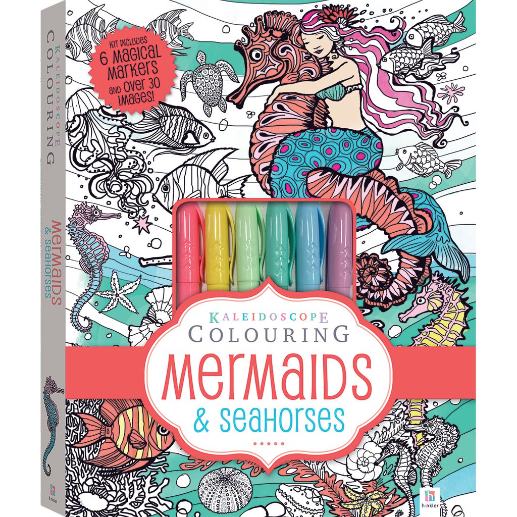 Jual Kaleidoscope Colouring: Mermaids and Seahorses buku mewarnai 100%