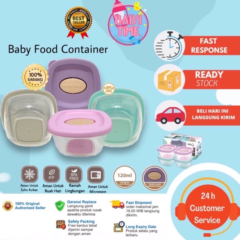 Jual 4in1 Baby Food Container Tempat Mpasi Bayi Wadah Mpasi Bayi Kotak ...