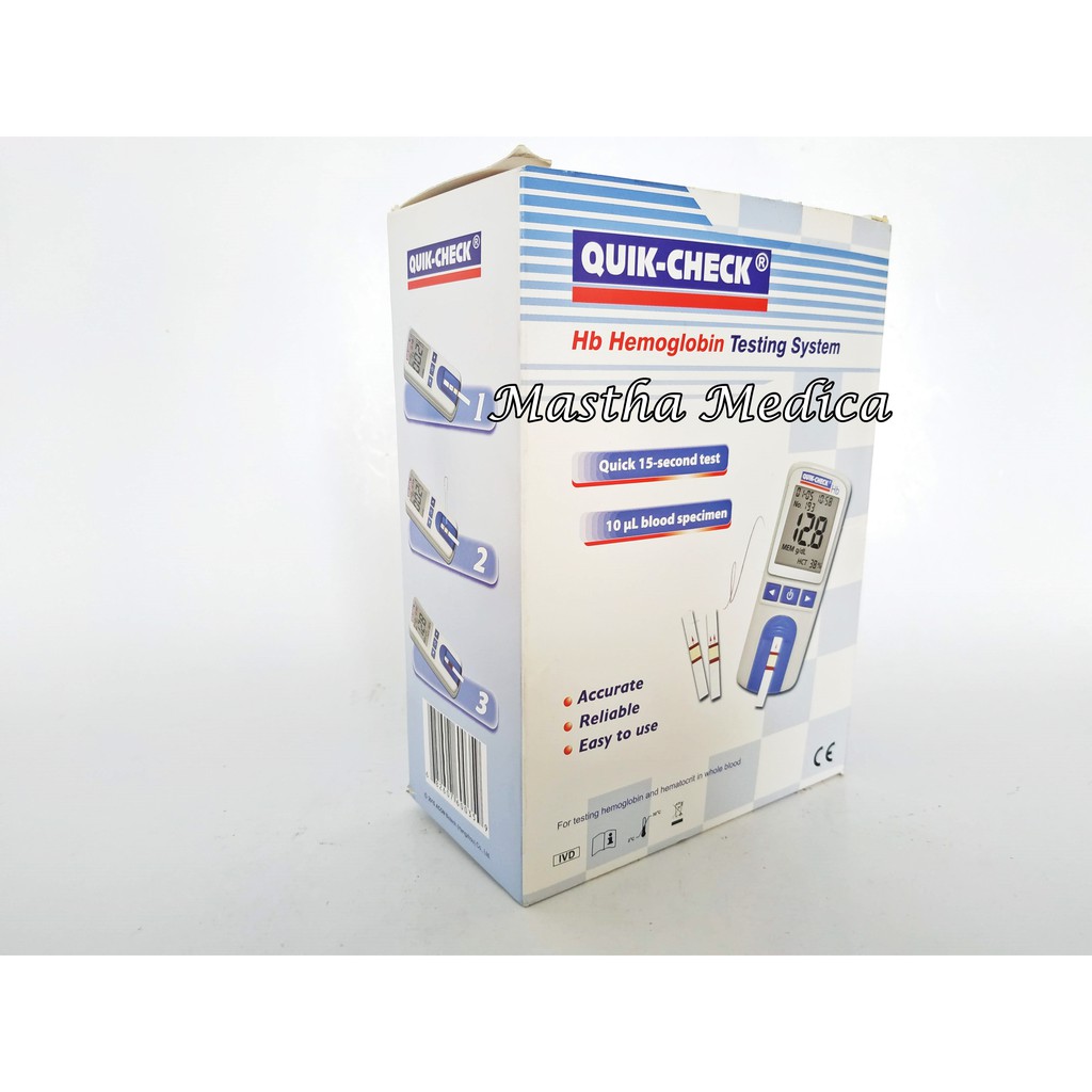 Jual Alat Cek Up Tes Test Hemoglobin HB Quik-Check Cek Testing System ...