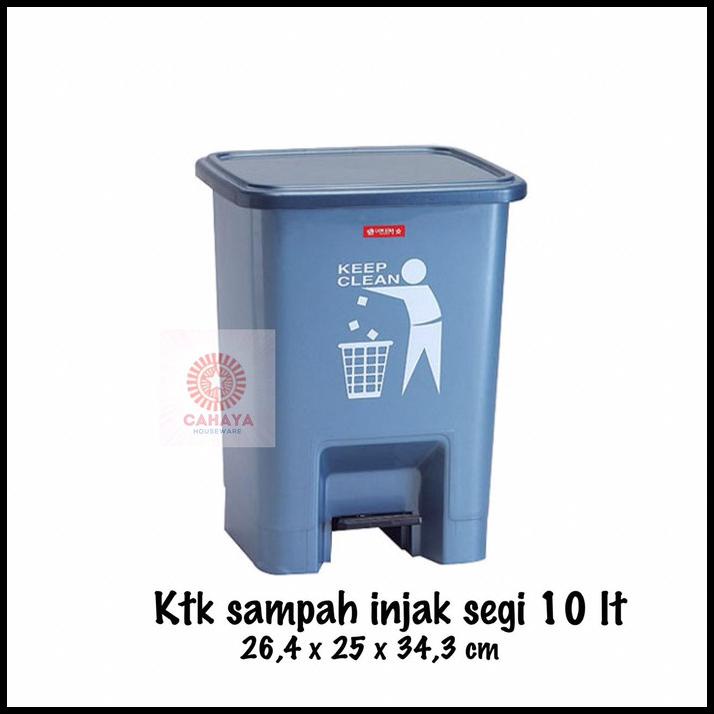 Jual Square Step On Dustbin 10 Litres Kotak Sampah Injak Lion Star Murah Shopee Indonesia 8803