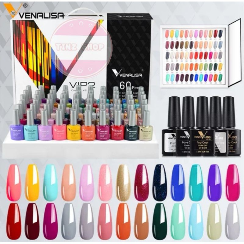 Jual Venalisa Gel Nail Polish 7.5ml 1 Set 60 Warna/Venalisa Vip 1 Vip 2