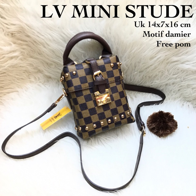 Jual TAS LV BOX MINIFE MINI SELEMPANG SLEMPANG WANITA IMPORT