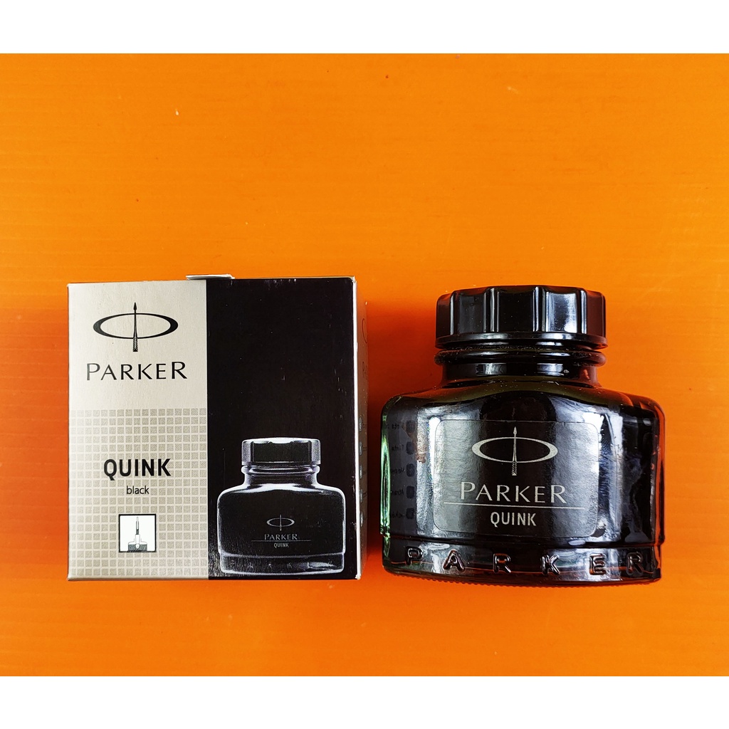Parker Quink Tinte Schwarz - 57ml Glasflasche Für Füllhalter