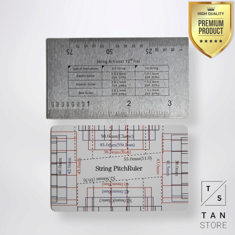 Jual Alat Pengukur String Senar Gitar Fritz Ruler Besi | Shopee Indonesia