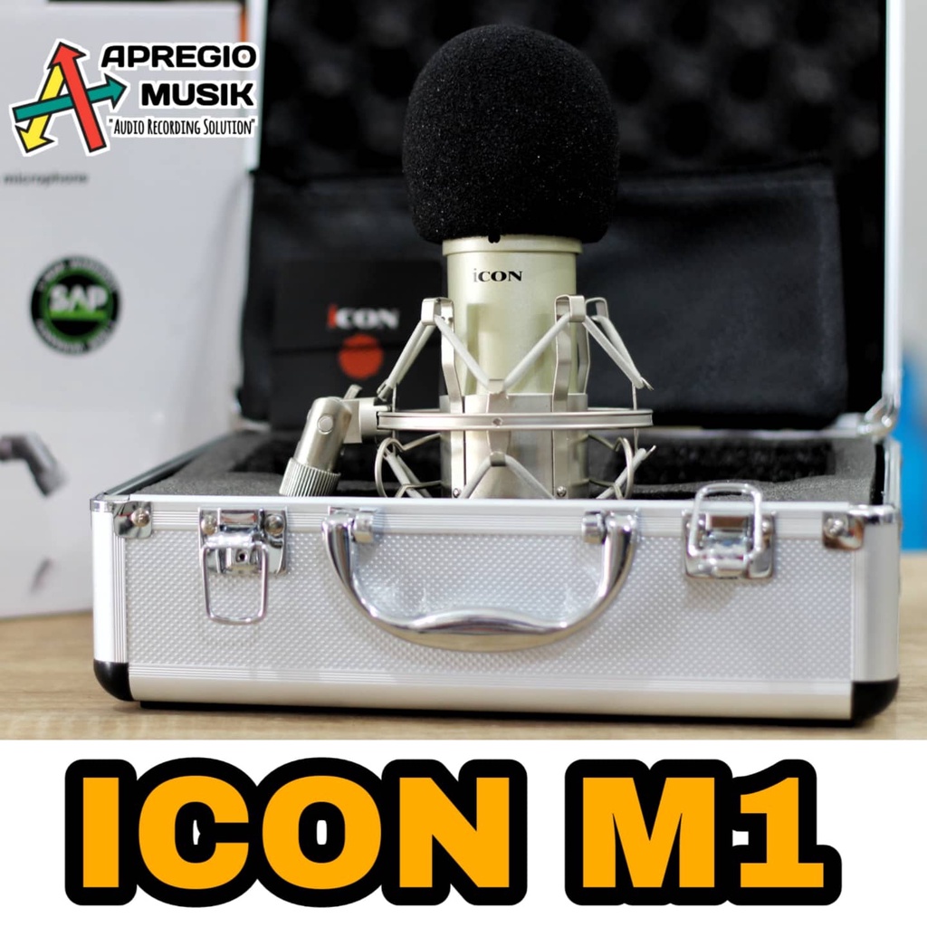 Jual ICON M1 Microphone Condenser With Shockmount ORIGINAL | Shopee ...