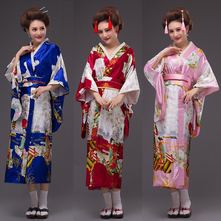 Jual Kimo Baju Tradisional Jepang Kimono High Quality Satin Cosplay