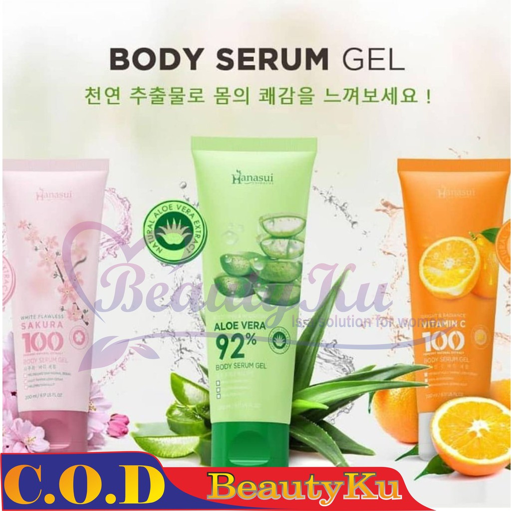 Jual HANASUI BODY SERUM GEL - SAKURA Original 100% Body Lotion Gel Body ...