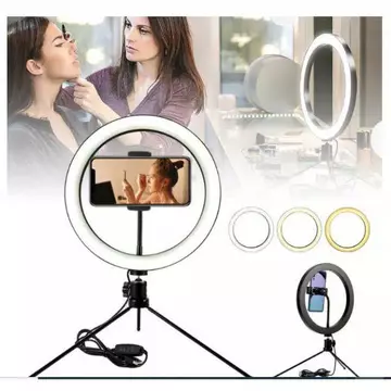 Ring Light Led 16Cm Foto Selfie Vlog Youtuber Video Tripod Lampu Ringlight Vloger