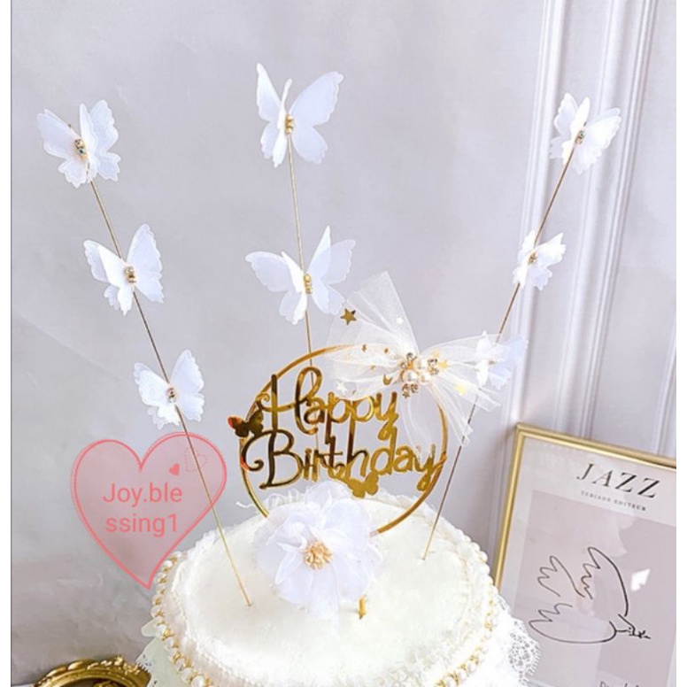 Jual TOPPER KUPU KUPU PUTIH CANTIK | Shopee Indonesia