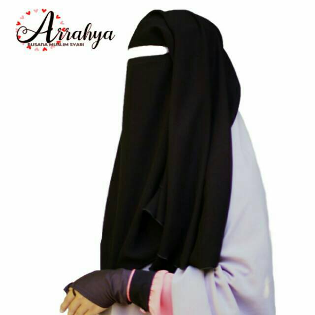 Jual Arrahya Original Purdah Yaman 3 layer best Material MTA jetblack ...