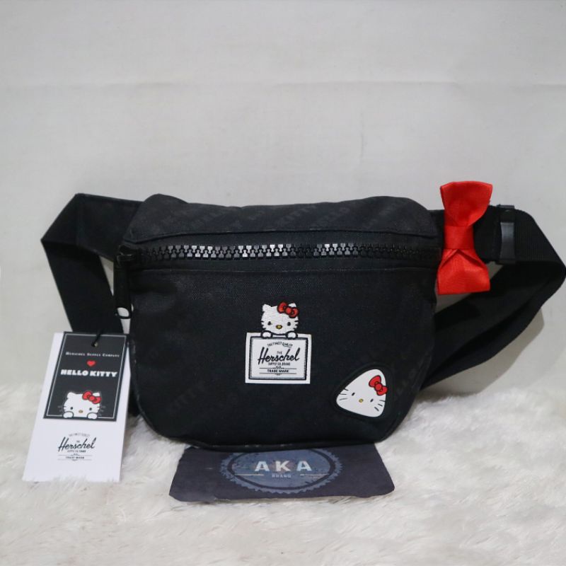 Jual Tas Herschel Fifteen Hip Pack X Hello Kitty Black Bento Box Sling