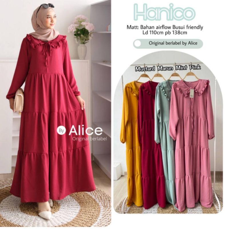 Jual Dress Hanico maxi bahan Airflow | Shopee Indonesia