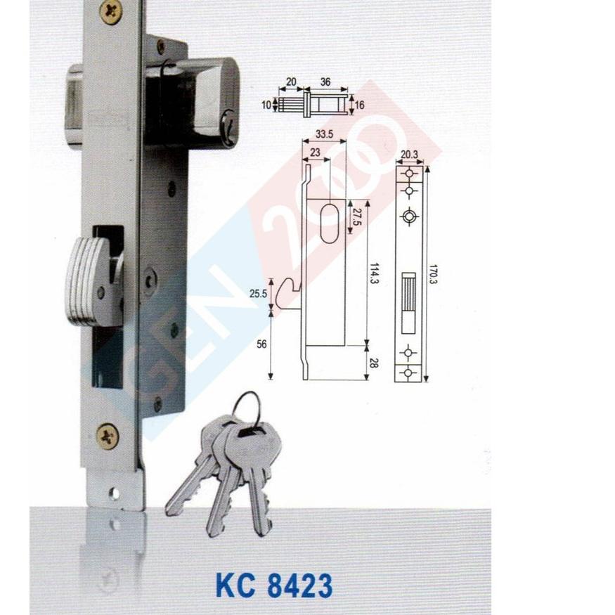 Jual Miliki Aluminium Door Lock Kc Dekkson Kunci Pintu Sliding