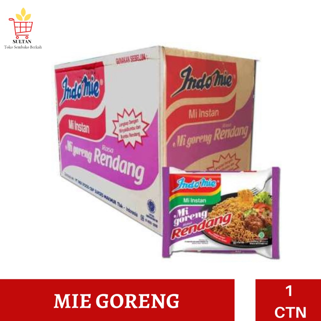 Jual Indomie Goreng Rendang 91 gr 1 Dus Isi 40 pcs - indomie rasa ...