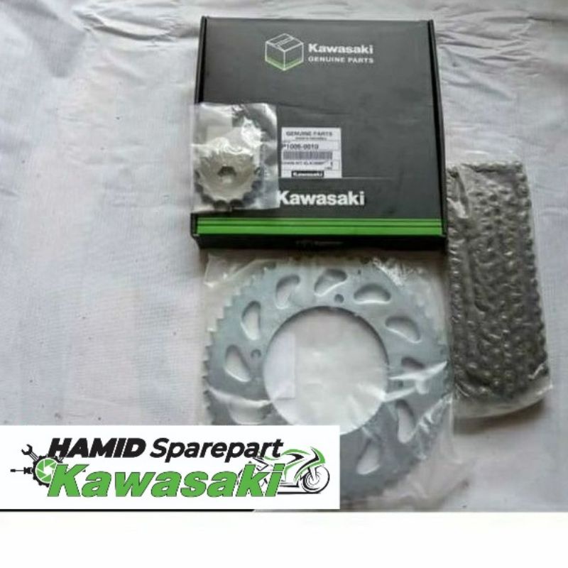 Jual rantai set atau gear gir set klx 150 bf klx bf Original Kawasaki