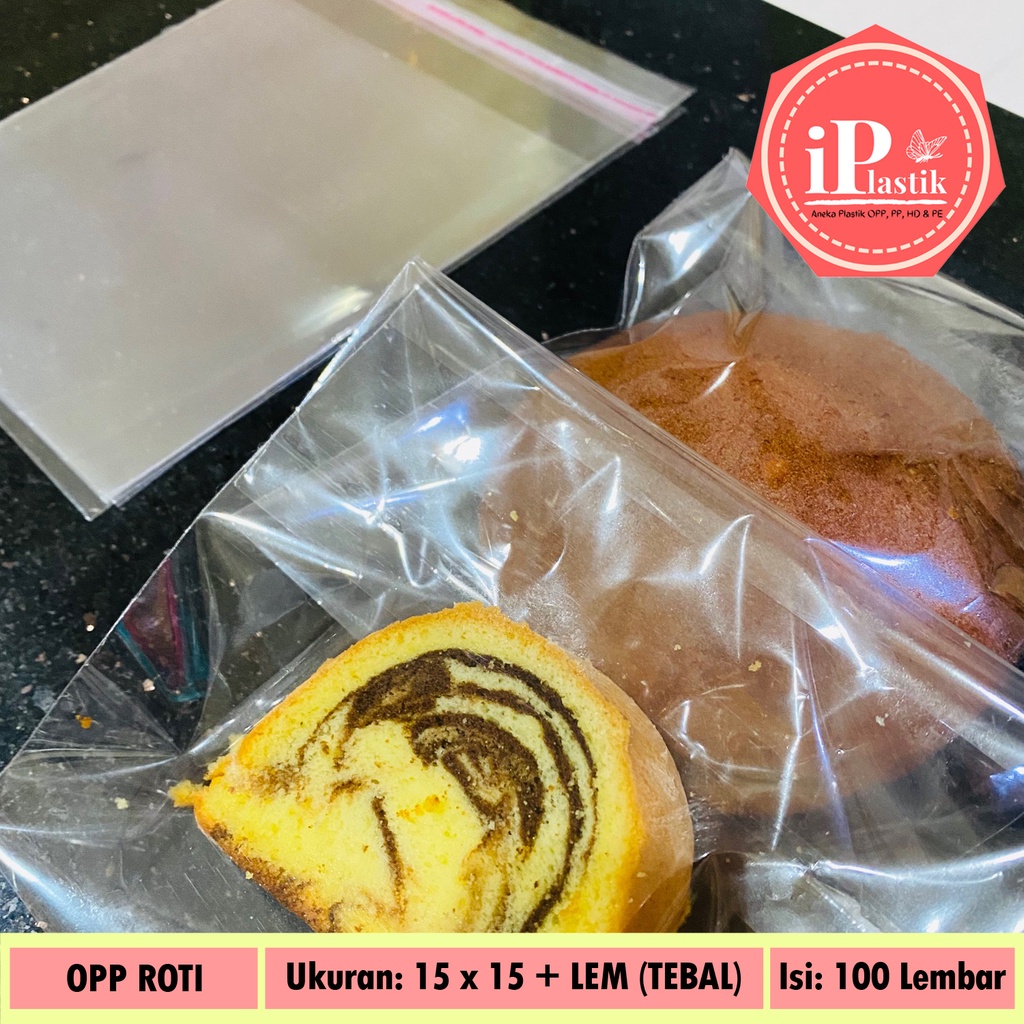 Jual Plastik OPP Roti (15 x 15) + 3 LEM SUPER TEBAL | Shopee Indonesia