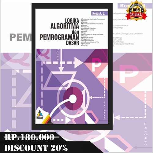 Jual TERMURAH 100% ORIGINAL BUKU LOGIKA ALGORITMA DAN PEMROGRAMAN DASAR ...