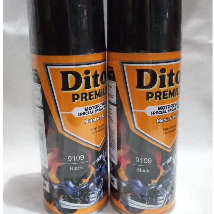 Jual Pilok Pilox Cat Semprot Diton Premium 9109 Black Hitam Mengkilap Black Glossy 400cc 5736