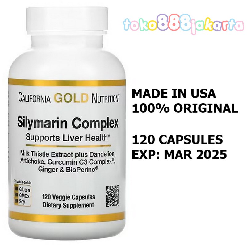 Jual CALIFORNIA GOLD NUTRITION CGN SILYMARIN COMPLEX MILK THISTLE ...
