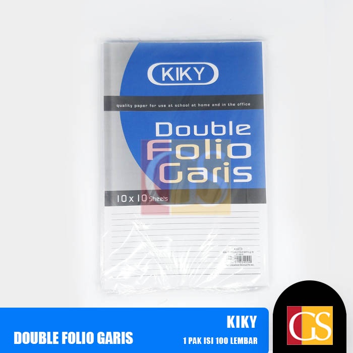 Jual Kertas Double Folio Dobel Folio Garis Kiky 100 Lembar 10