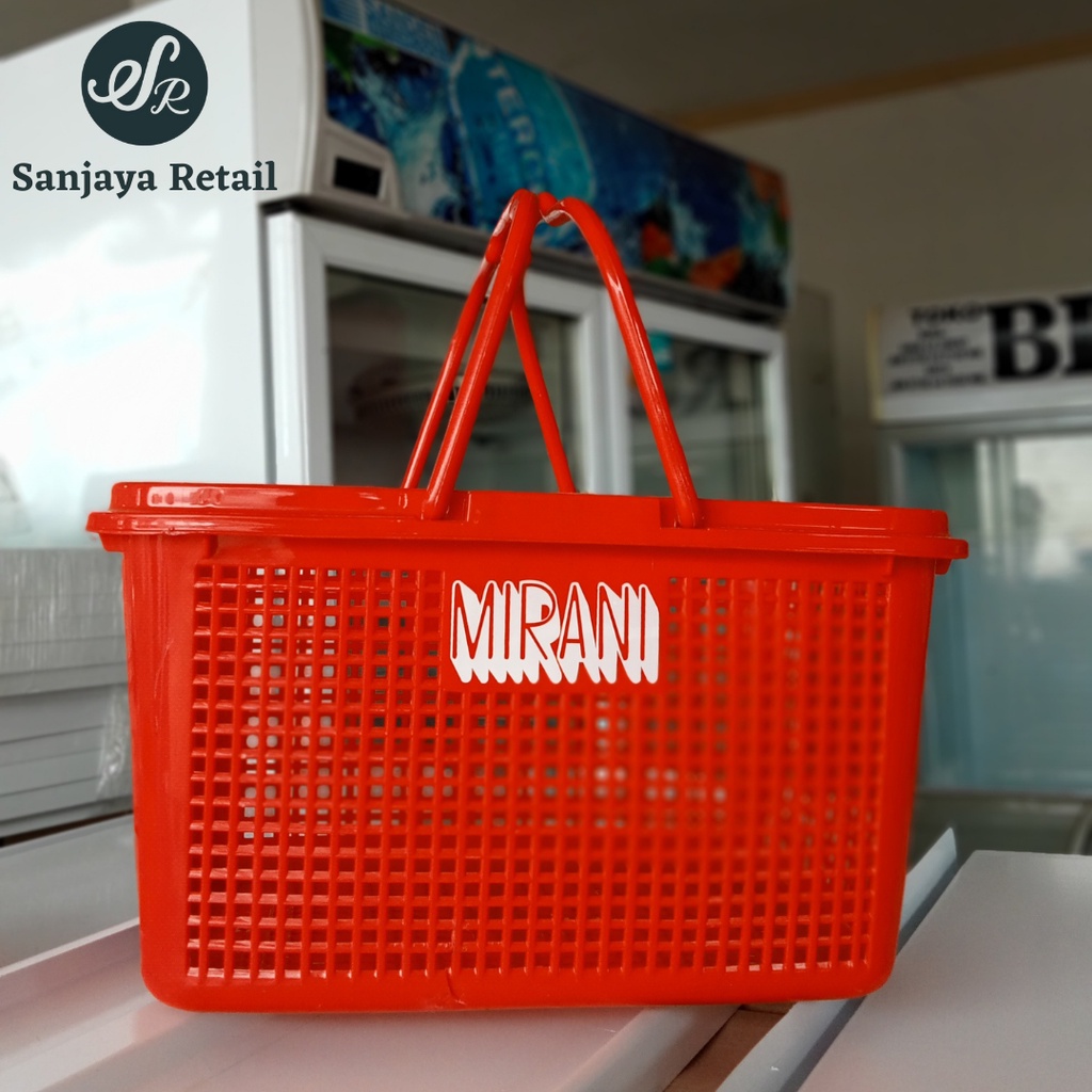 Jual Mirani Keranjang Belanja Minimarket Merah Ukuran 40cm X 30cm Shopee Indonesia 5865