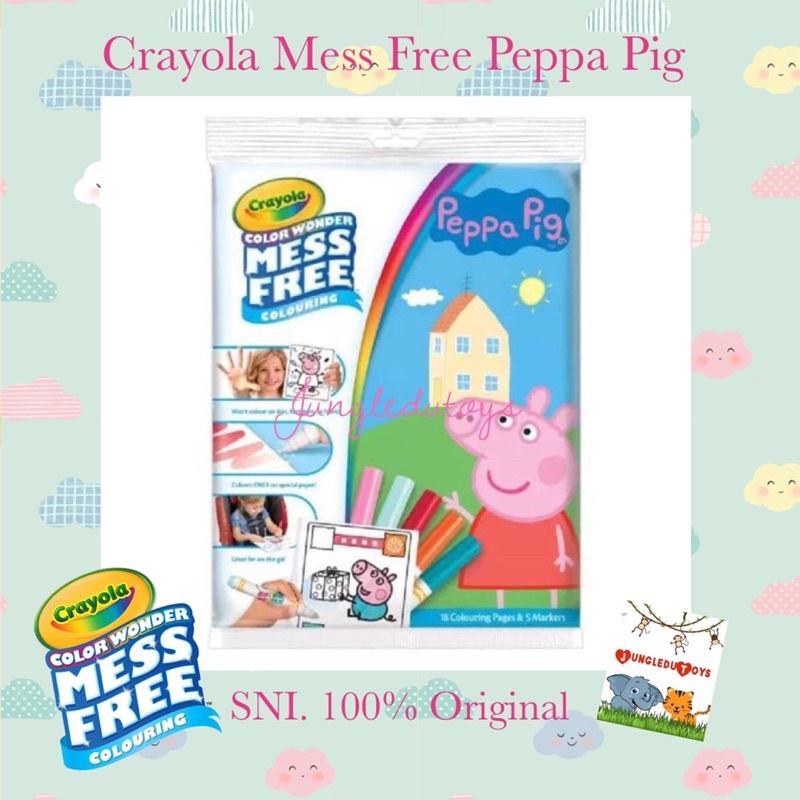 Cahier De Coloriage Peppa Pig Color Wonder - 18 Pages + 5 Feutres Magiques Sans Tache