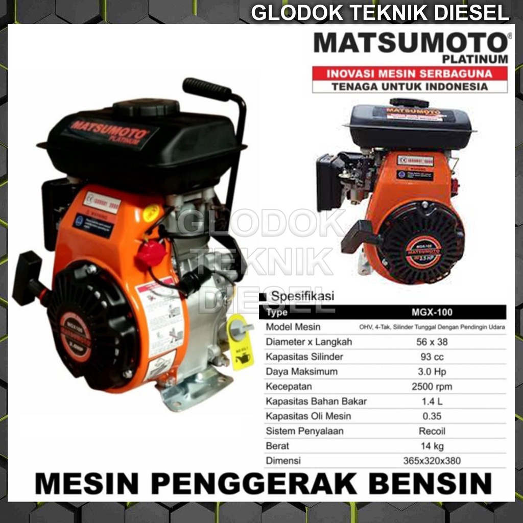 Jual Mesin Penggerak Bensin Hp Matsumoto Mgx Mgx Gasoline