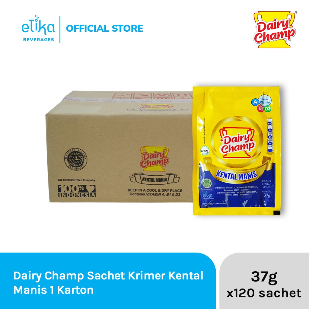 Jual Dairy Champ Kental Manis Sachet 37g (20 pack x 6 sachet)) Shopee