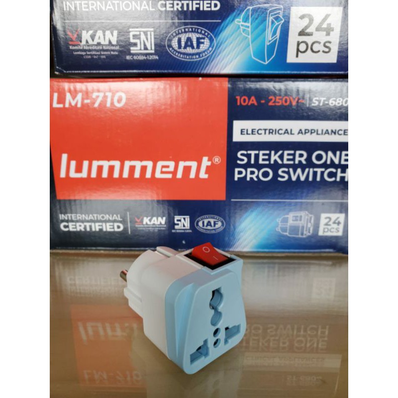 Jual Steker Serbaguna Saklar On/Off Colokan Kaki 3 Ke 2 Universal ...