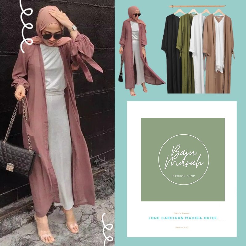 Long cardigan hotsell hijab style