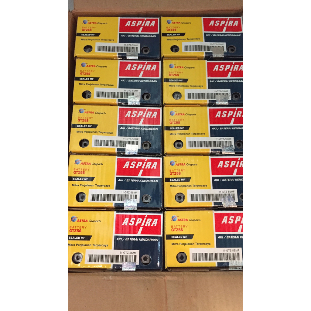 Jual AKI ACCU KERING ASPIRA GTZ5 S KARISMA / SUPRA X 125 / BEAT / VARIO