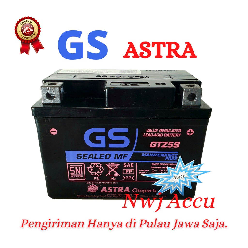 Jual AKI MOTOR HONDA YAMAHA SUZUKI KAWASAKI GTZ5S GTZ4V GS ASTRA AKI