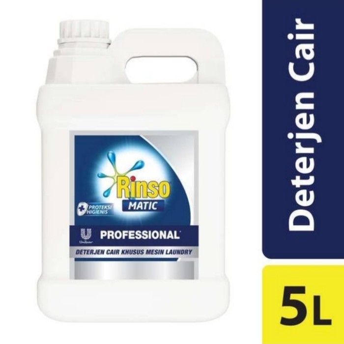 Jual DETERJEN CAIR MESIN CUCI LAUNDRY RINSO MATIC PROFESIONAL 5 LITER ...