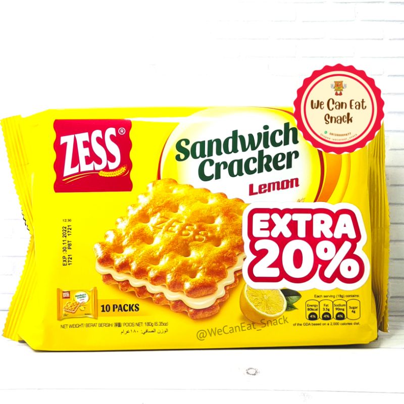 Jual Zess Cracker Sandwich Biskuit Cracker All Variant 180gr Netto ...