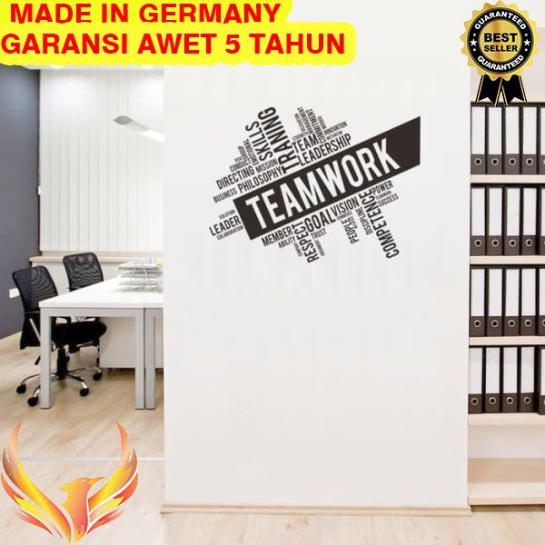 Jual TERMURAH Stiker Team Work Quotes Dinding Kaca Rumah Kantor Wall ...
