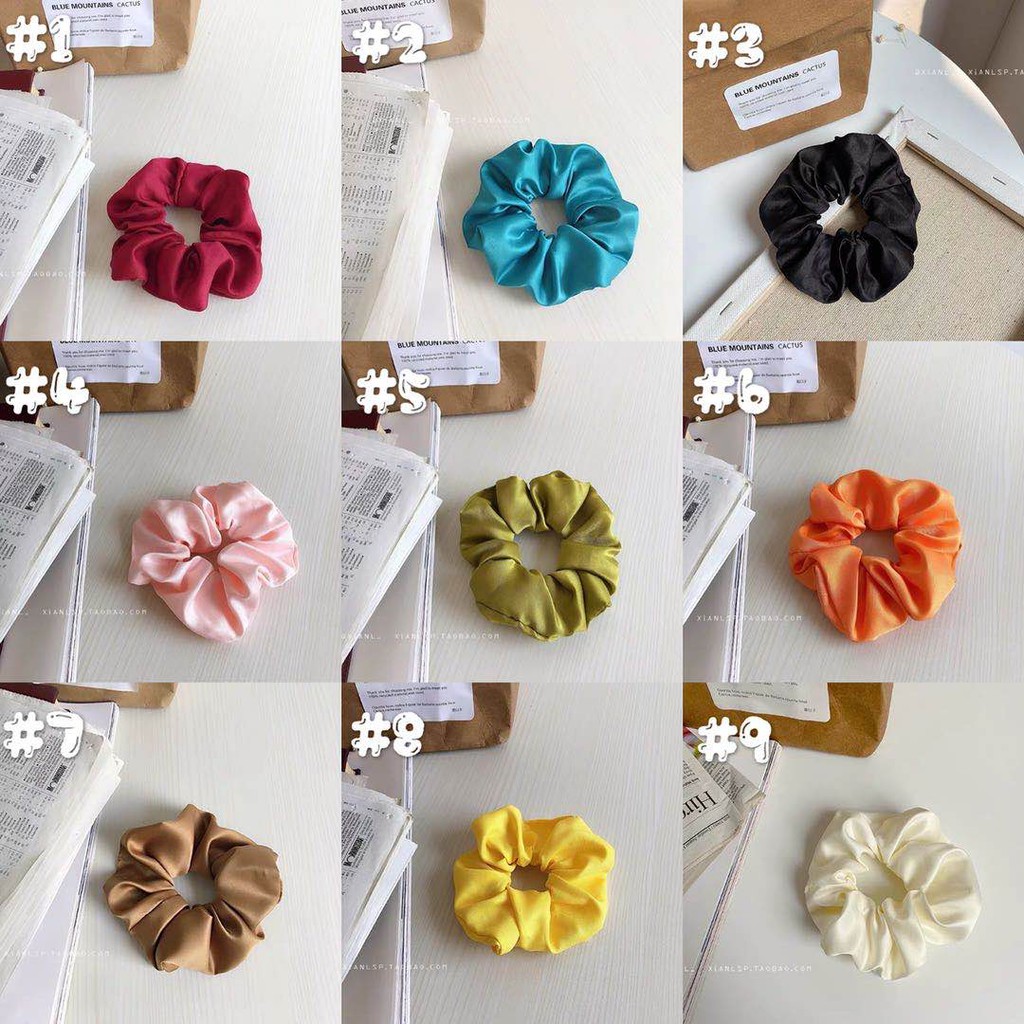 Jual Ikat Rambut Scrunchie Mini Polos Gaya/ Scrunchie / Cemol / cepol ...