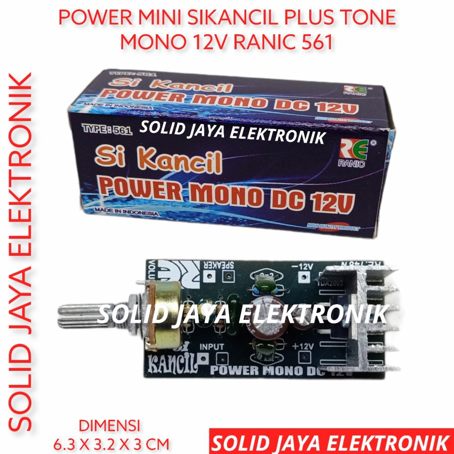 Jual Kit Power Mini Mono Si Kancil V Dc Tda Plus Tone Ampli